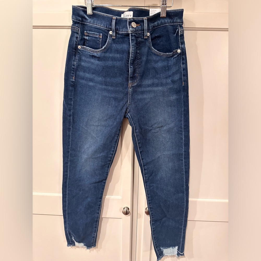 Loft High Rise skinny crop jean